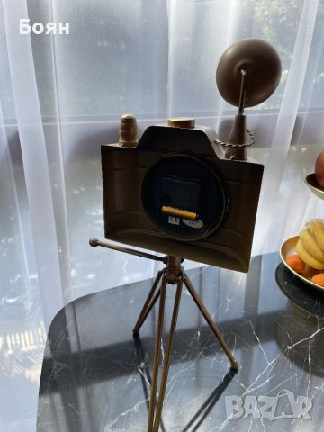 Винтидж стил фотоапарат - часовник за украса, сувенир, подарък, снимка 3 - Антикварни и старинни предмети - 46329662