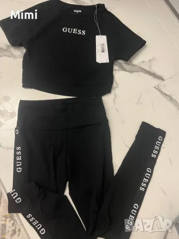 Guess Къса тениска и клин XS/S, снимка 5 - Тениски - 49171299