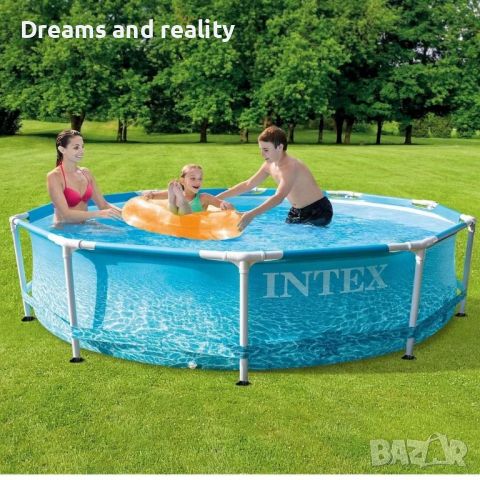 Intex Плажен басейн с метална рамка, 305x76 см , снимка 3 - Други стоки за дома - 45889798