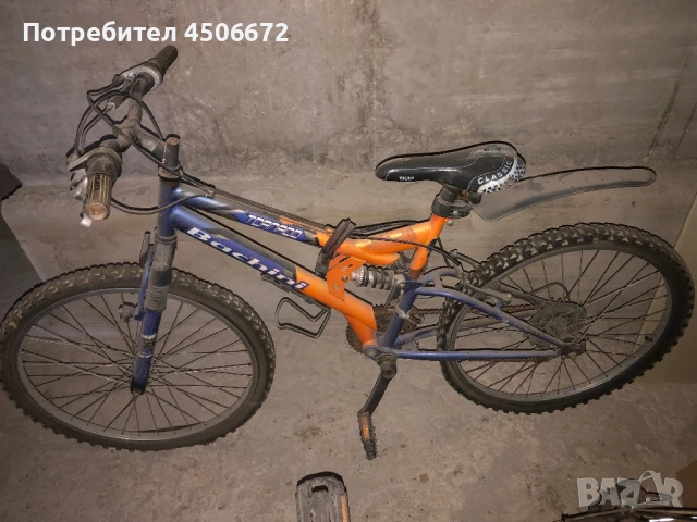 Велосипед /Bachini/ в добро състояние   средна големина със  скорости с преден и заден амортисьор