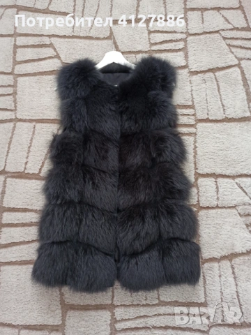 Дамски елек естествен косъм, снимка 2 - Елеци - 53744467