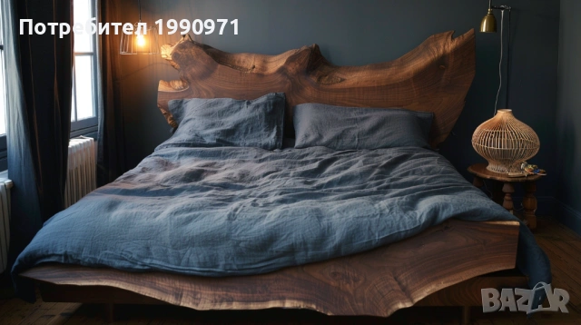 Дизайнерска спалня от мастивна дървесина по поръчка, снимка 4 - Спални и легла - 53727107