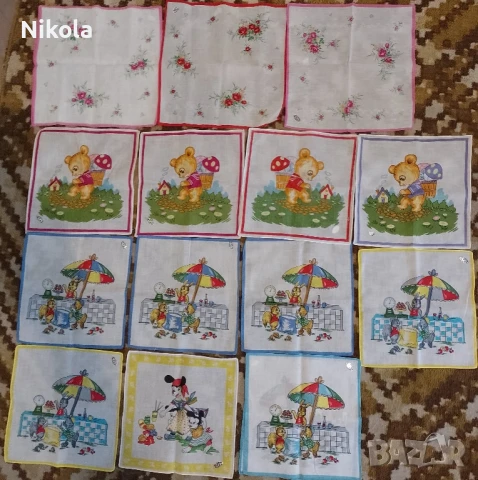 Винтидж памучни детски кърпички