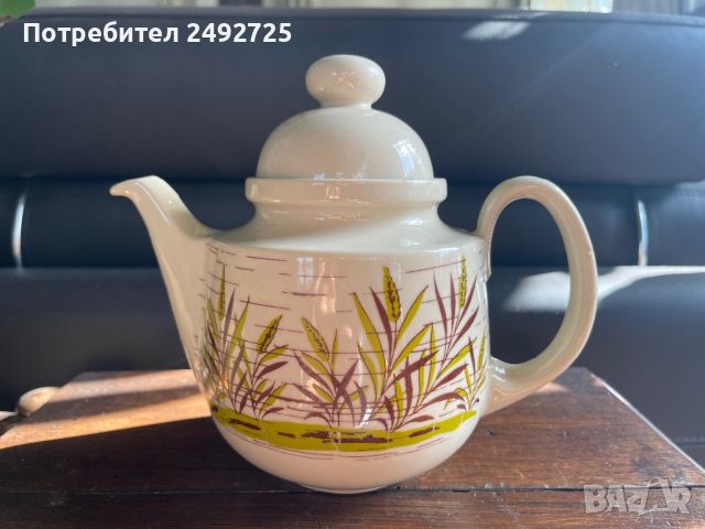 Чайник български тръстика старо  производство неисползван , снимка 1 - Сервизи - 46021550