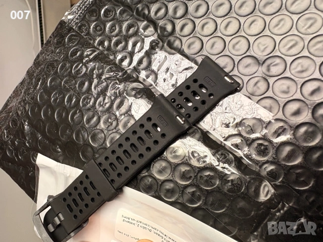 Черна силиконова каишка за смарт часовник 20мм, снимка 7 - Каишки за часовници - 53896307