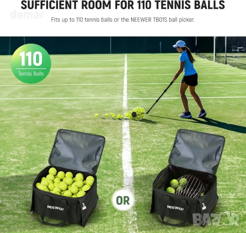 NEEWER телескопичен контейнер за събиране на топки 3,8-7,6 см,77-148см, снимка 2 - Тенис - 50756095