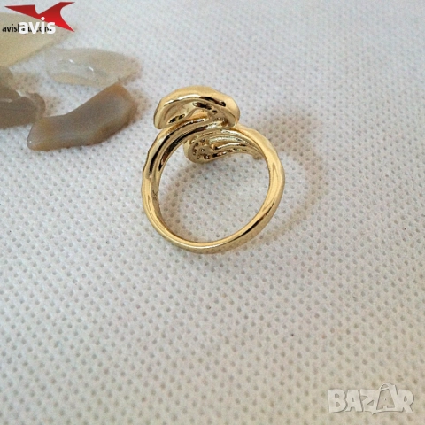 Пръстен с 14К златно покритие 224840, снимка 2 - Пръстени - 52946616