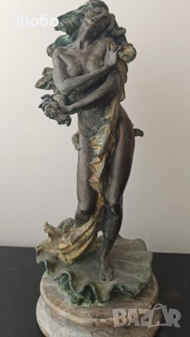 Антикварна Бронзова Скулптура "Жената на Слънцето"1900 г, снимка 7 - Антикварни и старинни предмети - 44848331
