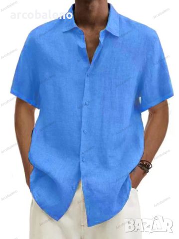 Мъжка ежедневна риза с къс ръкав, 9цвята , снимка 10 - Ризи - 45881572