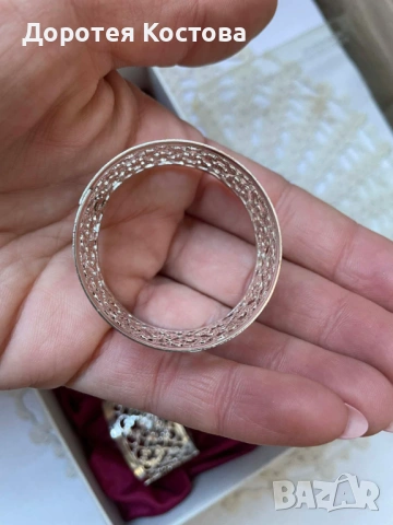 Красиви посребрени пръстени от Англия, снимка 7 - Антикварни и старинни предмети - 53895628
