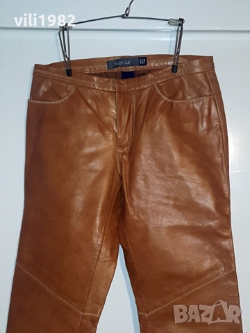 Нов Дамски Кожен Панталон Естествена Кожа GAP , снимка 2 - Панталони - 53519924