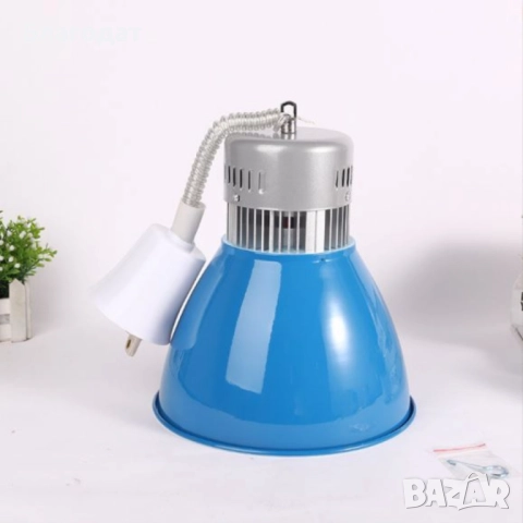 LED висяща лампа DL219B – 30W топла светлина за плотове, острови и витрини (Ø250×H280 мм, синя), снимка 6 - Лед осветление - 52510177
