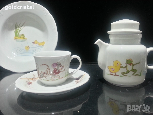 Стар български порцелан детски комплект , снимка 7 - Антикварни и старинни предмети - 52923460
