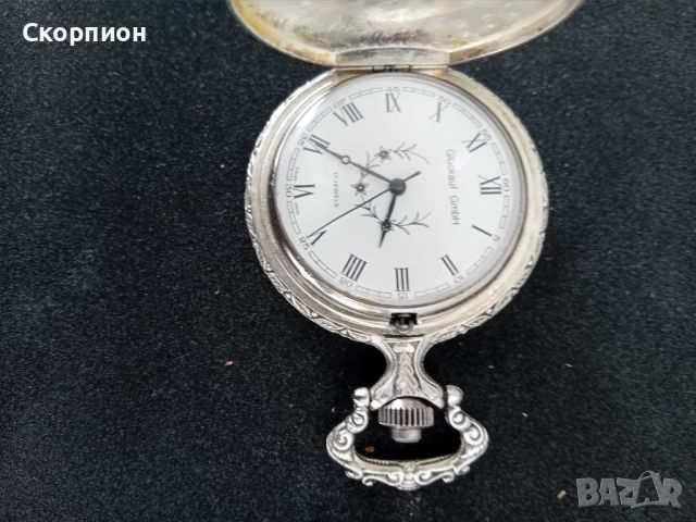 Швейцарски джобен часовник  - GLUCKAUF  GmbH - 17 рубина, снимка 4 - Джобни - 46444314