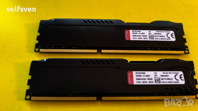 RAM- FURY HYPER X -2x8 GB-16 GB, снимка 2 - RAM памет - 53808821