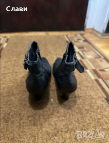 Дамски кожени обувки на токчета , снимка 2 - Маратонки - 53522129