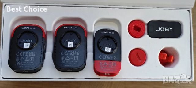 JOBY Wavo AIR, компактна безжична микрофонна система с двоен предавател, снимка 6 - Микрофони - 52931912