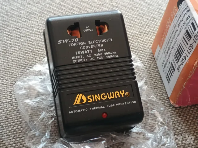 Singway® SW-70 transformer 220 to 110V, снимка 2 - Ресийвъри, усилватели, смесителни пултове - 50138232