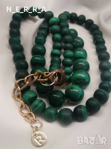 Комплект от естествен малахит, снимка 5 - Бижутерийни комплекти - 52638450