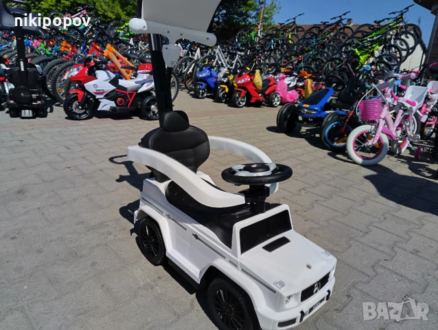 MERCEDES Кола за яздене с дръжка и сенник Mercedes-benz G350d бял, снимка 10 - Други - 53849697