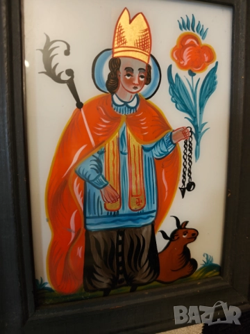 Картина икона найвизъм върху стъкло , снимка 3 - Картини - 51738170