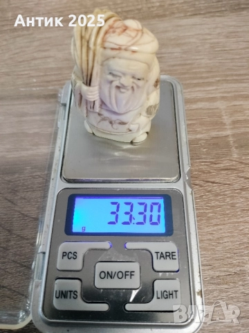 Японска резбована фигурка (нецке), кост, снимка 6 - Колекции - 51816221