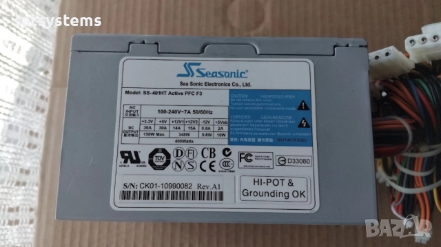 Компютърно захранване 400W Seasonic SS-401HT 120mm FAN, снимка 2 - Захранвания и кутии - 51785841