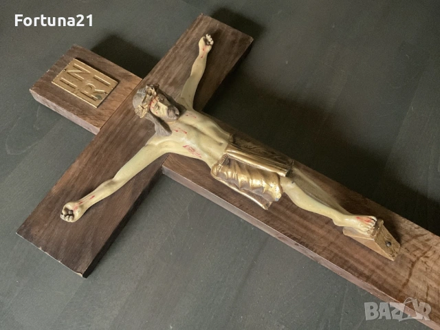 Дървен Кръст с Исус Христос, снимка 2 - Икони - 53658231