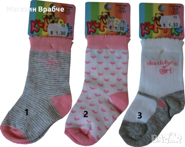 Детски къси чорапки, снимка 2 - Бебешки чорапи - 45853125