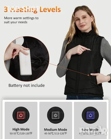 Жилетка с подгряване FERNIDA XL, снимка 2 - Жилетки - 49545394