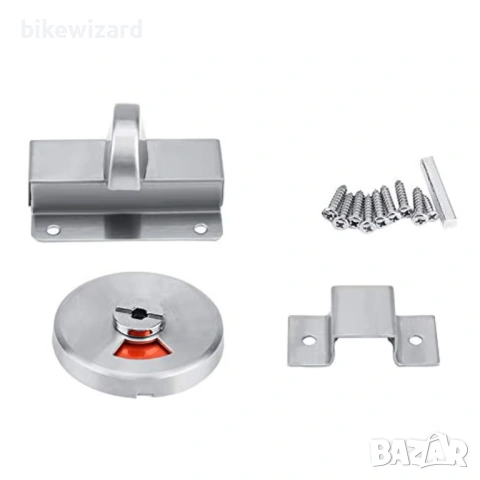 Брава за врата на баня от неръждаема стомана с екран за поверителност НОВО