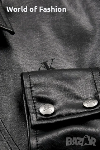 Черна рокля с ръкави и копчета Calvin Klein, снимка 3 - Палта, манта - 53889512