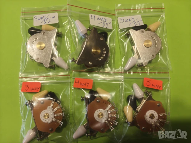 VINTAGE Style 3 Way,4 Way,5 Way Switch с по 3 цвята накрайници, снимка 3 - Китари - 51072509