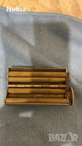 Винтидж машина за свиване на цигари Concinnum от 20-те години, произведена в Англия, месингови ролки, снимка 3 - Антикварни и старинни предмети - 54141799