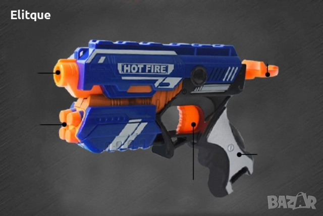 Детски ръчен пистолет с меки куршуми, снимка 12 - Други - 52865934