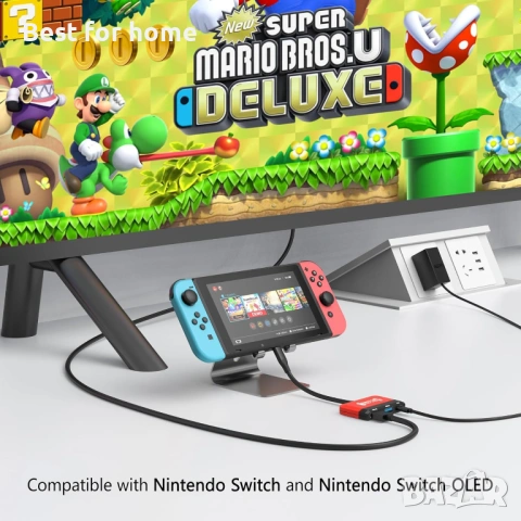 Докинг станция GKEAPZA Switch за Nintendo Switch/OLED Switch, 3-в-1 , снимка 4 - Аксесоари - 53475875