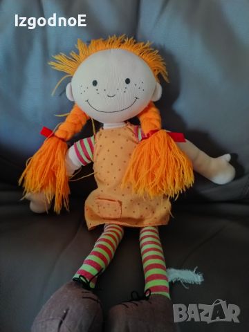 Мека кукла с лунички, Пипи дългото чорапче , снимка 4 - Кукли - 46358649