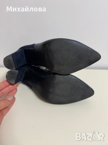 Обувки на висок ток сини размер 39, снимка 8 - Дамски обувки на ток - 53409923