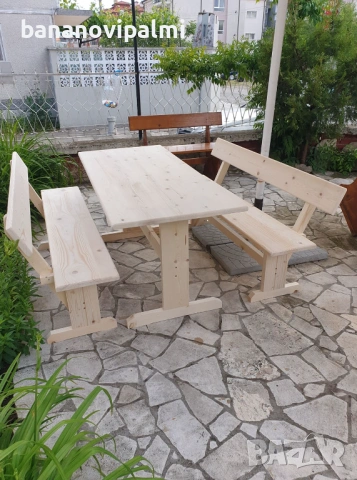 НОВО!!! Дървени маси и пейки, снимка 2 - Маси - 53862027