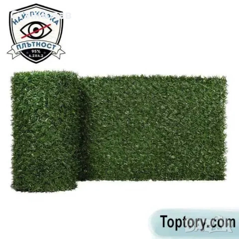 Декоративна мрежа 95% плътност - имитация на жив плет с UV защита, снимка 5 - Огради и мрежи - 53322574