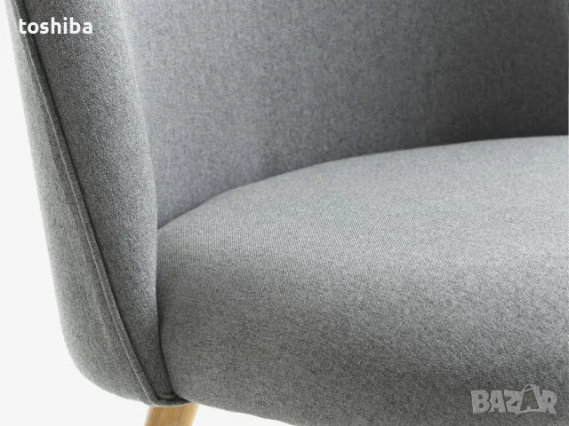 Кухненски стол KOKKEDAL сив/цвят дъб, снимка 3 - Столове - 49872197