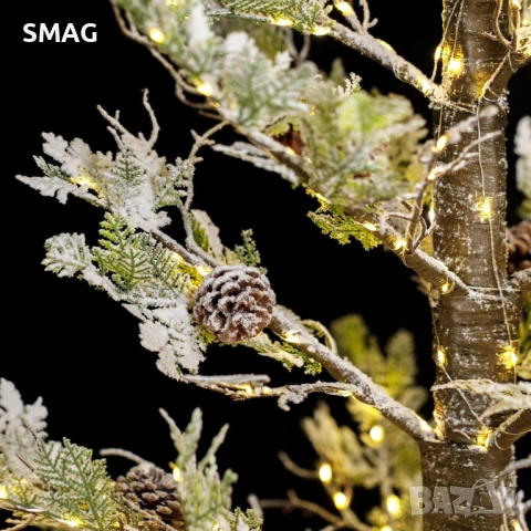 Коледна заснежена светеща елха 600 LED 1.8m – топла бяла светлина_1252972, снимка 3 - Декорация за дома - 52638768