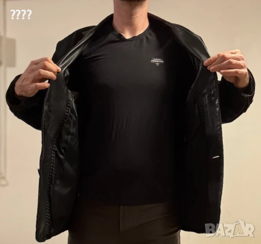 Мъжко яке тип сако от естествена кожа с косъм пони, снимка 8 - Якета - 51289397