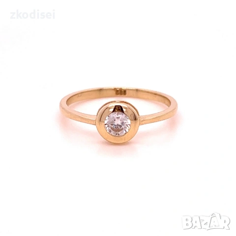 Златен дамски пръстен 1,62гр. размер:54 14кр. проба:585 модел:38797-1