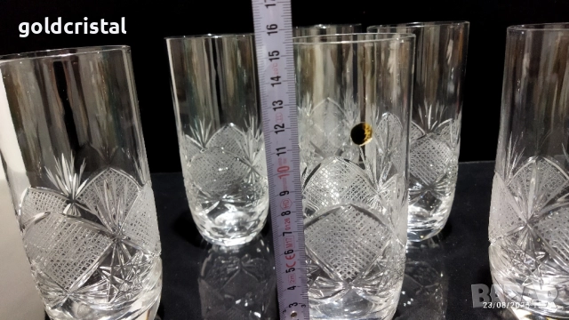 кристални чаши , снимка 3 - Антикварни и старинни предмети - 51477036