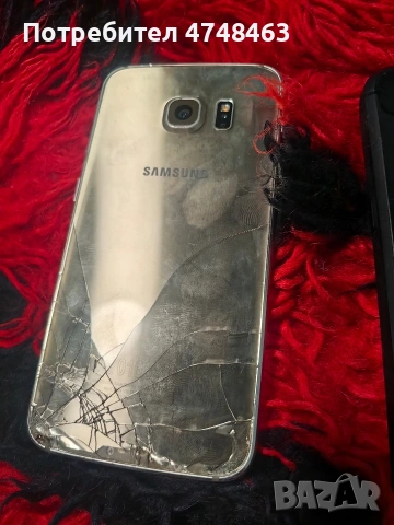 2 samsung s6 edje spukanonstaklo opted, otzad s6 napalno zdrav bez zaden kapak, снимка 4 - Samsung - 53850048
