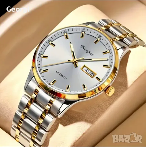 Мъжки автоматичен, класически и стилен ръчен часовник DianpaI Gold Elegant*, снимка 12 - Мъжки - 49657036