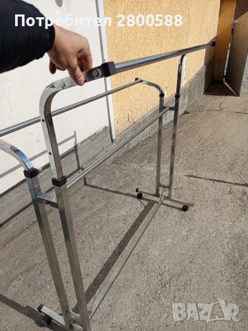 Щендер за дрехи двускатен, снимка 3 - Друго търговско оборудване - 54012923