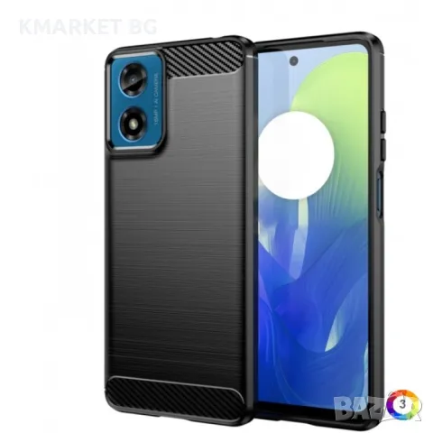 Motorola Moto G04 / G24 Удароустойчив Carbon Fiber Калъф и Протектор, снимка 5 - Калъфи, кейсове - 48676843