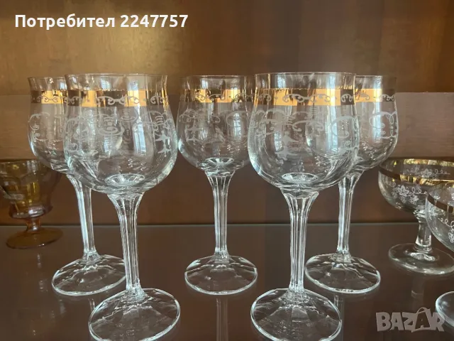 Кристални чаши Murano за вино, снимка 1 - Чаши - 47120471